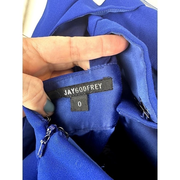 Gently Worn Jay Godfrey Cobalt Viola Dress size 0 - Picture 6 of 10